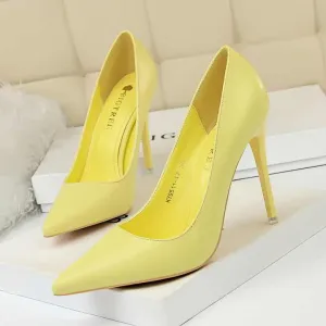كعب خنجر بسيطة عصرية للسيدات -  Fashion Ladies Stiletto Heel Shoes Pointed