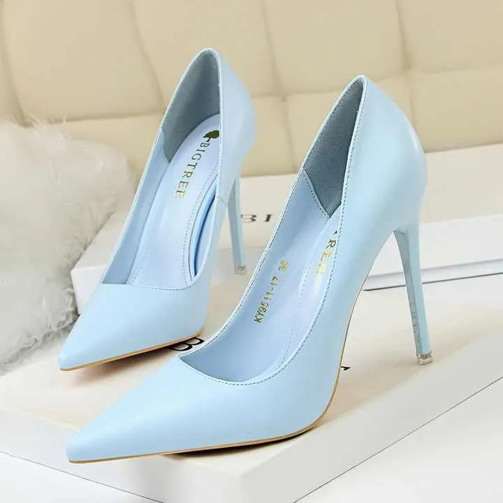 كعب خنجر بسيطة عصرية للسيدات -  Fashion Ladies Stiletto Heel Shoes Pointed