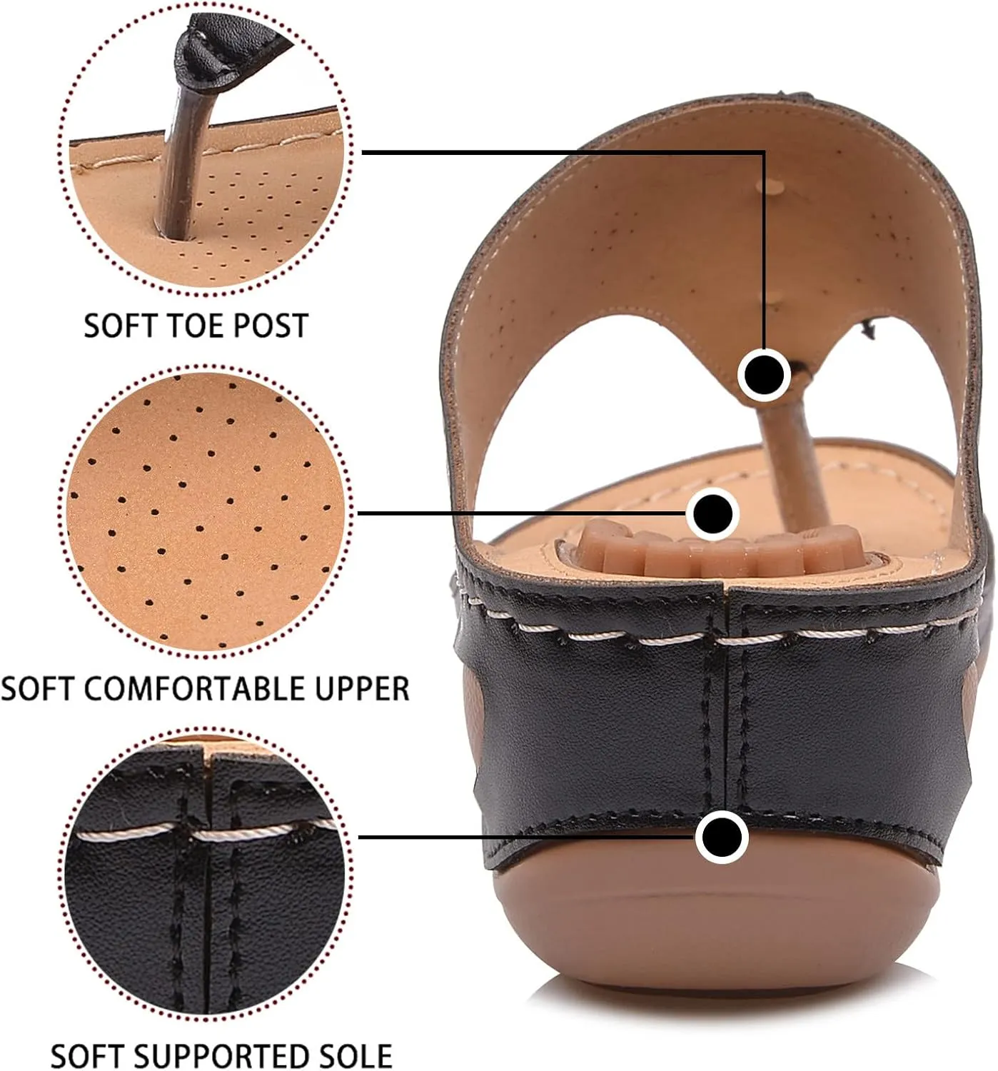 Adjustable Orthopedic Flip Flops for Women Arch Support Sandals Yoga Mat Cushion Comfortable Plantar Fasciitis Relief Summer Walking Shoes