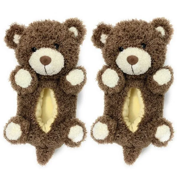 Bear Hug Cozy Animal House Home Women Non-Skid Slippers