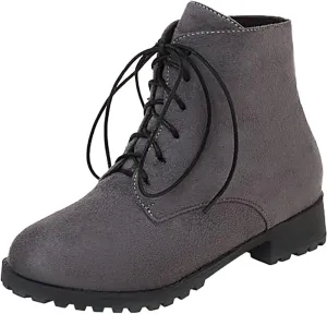 Boots for Women Ankle Womens Shoes Booties Brown Leather Boots Men Ankle Bootie for Women Low Heel Keep Warm Flat Bottom Low Heel Comfortable Pointed Toe