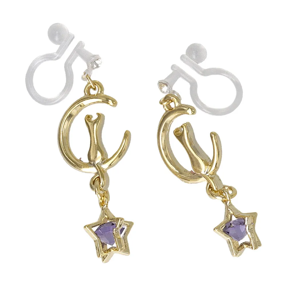 Cat Moon Star Drop Invisible Clip Ons
