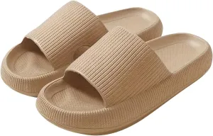 Cloud Slippers Sandals Indoor House Slippers Shower Shoes for Women Men Bathroom Comfort Soft Lightweight Non-Slip Thick Sole Easy to Clean Slipper Foot Pain Relief Beach Shoes with Low Arch Support