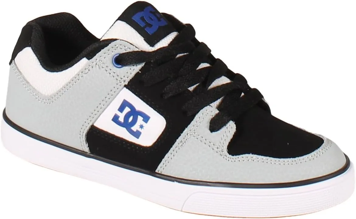DC Boy's Pure Skate Shoe, White, 2 Little Kid