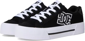 DC Women's Chelsea Platform Skate Shoe, Black, 7.5