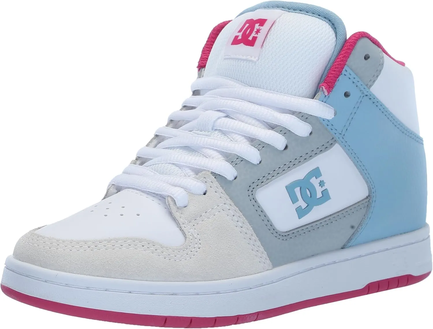 DC Women's Manteca 4 Hi Skate Shoe, Blue/Pink, 11