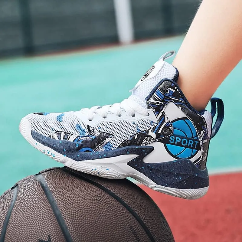 DHOVOR Boys Girls Basketball Shoes Kids Non-Slip Fashion Sneakers Walking Shoes Comfort Sports Shoes for Little Kid/Big Kid
