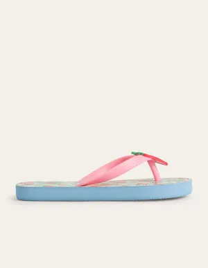Flip Flops (Girls)-Strawberry Floral