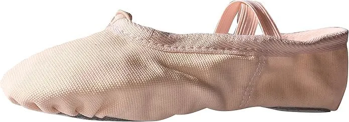 Girls Canvas Split-Sole Ballet Slippers, Pink, Multiple Sizes 8.5-3.5