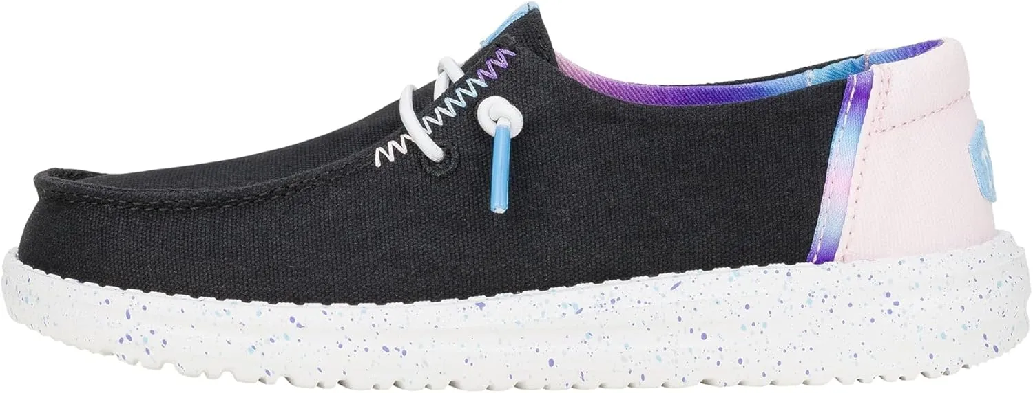 Hey Dude Kids Wendy Color Fun (Little Kid/Big Kid) - Shoes for Kids - Comfy Canvas Upper - Rubber Outsole