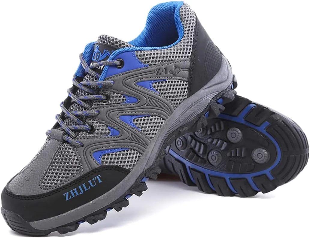 Hiking Boots Mens Walking Shoes Lace Up Backpacking Biking Sports Shoes Climbing Outdoor Low Rise Trekking
