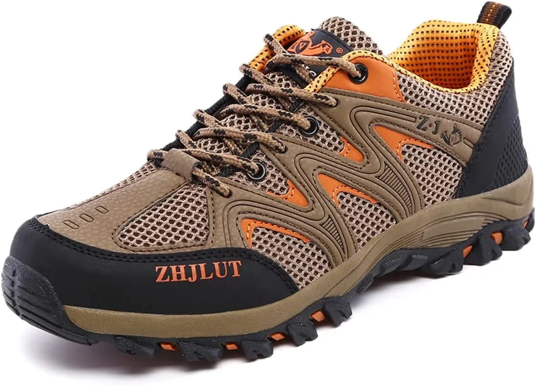 Hiking Boots Mens Walking Shoes Lace Up Backpacking Biking Sports Shoes Climbing Outdoor Low Rise Trekking