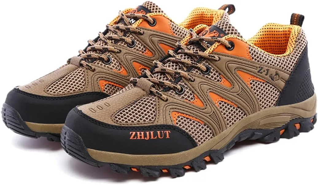 Hiking Boots Mens Walking Shoes Lace Up Backpacking Biking Sports Shoes Climbing Outdoor Low Rise Trekking