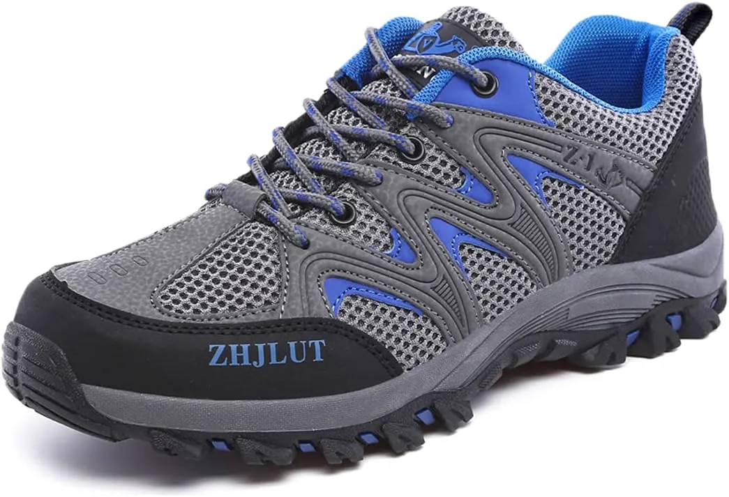 Hiking Boots Mens Walking Shoes Lace Up Backpacking Biking Sports Shoes Climbing Outdoor Low Rise Trekking