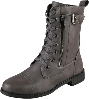 Hiking Boots Women Ankle Ladies Booties Ankle Boot Womens Work Boots Steel Toe Ankle Bootie for Women Low Heel Fashion Round Toe Chunky Block Low Heel Vintage