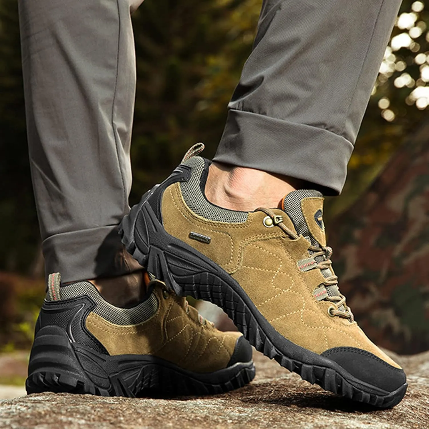 hongrenamz Men's Hiking Shoes Low-top Outdoor Lightweight Non-Slip Climbing Trekking Trail Sneakers for Women