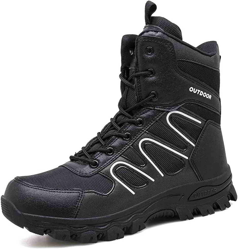 hongrenamz Walking Boots Mens Hiking Trekking Shoes Lightweight Outdoor Boots