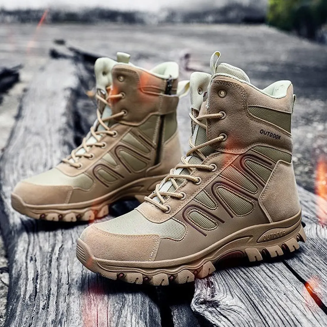 hongrenamz Walking Boots Mens Hiking Trekking Shoes Lightweight Outdoor Boots