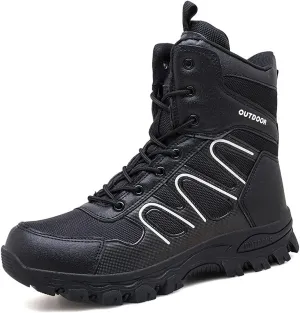hongrenamz Walking Boots Mens Hiking Trekking Shoes Lightweight Outdoor Boots