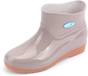 IWIHMIV Ankle Rain Boots for Women Comfort Waterproof Rain Boots Rubber Short Rainboots Shoes Lightweight Boots for Outdoor