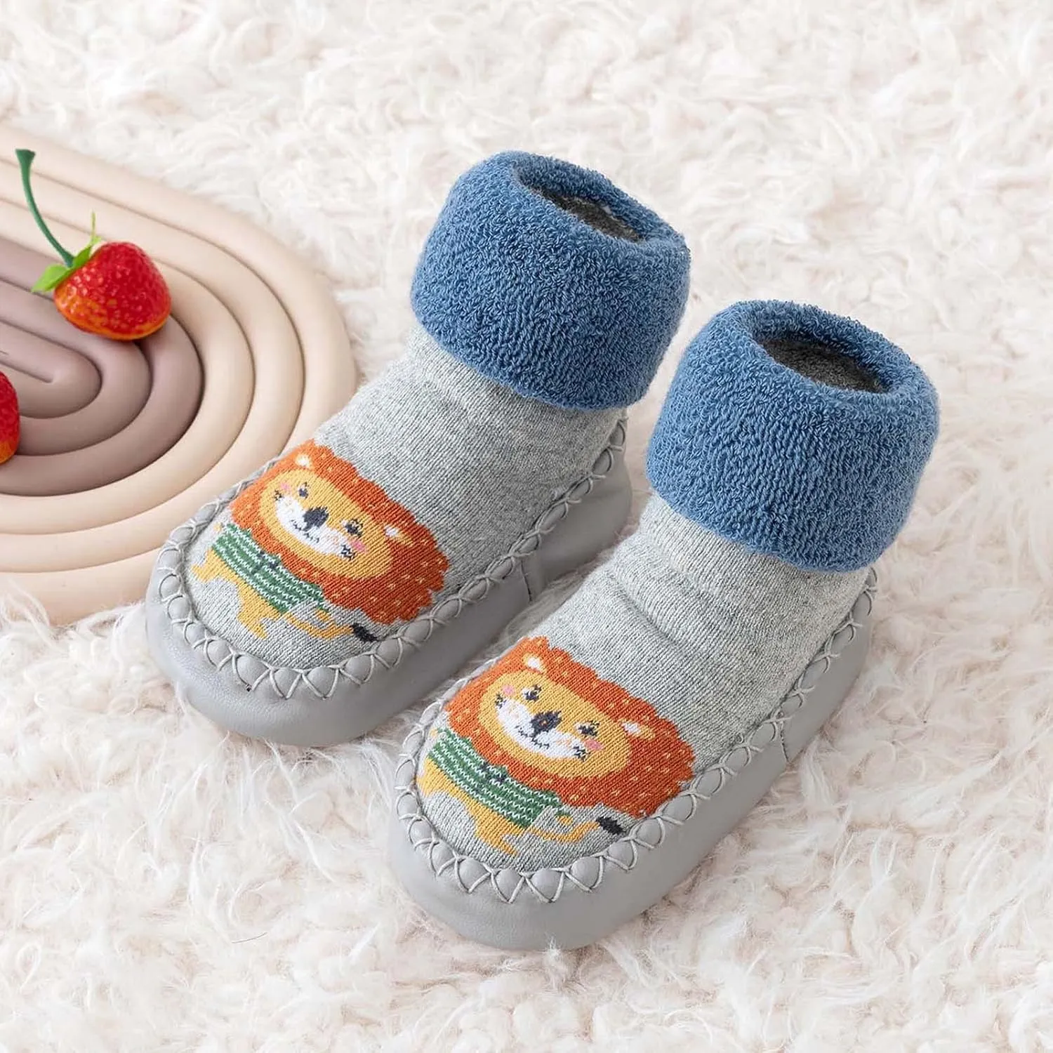 Kids Baby Toddler Slipper Boots Girl Sock Shoes Stretch Knit Rubber Sole Non-??kid Indoor/Outdoor Floor Cozy Sneakers
