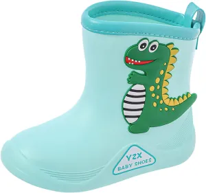 Kid's Fashion Rain Boots Elementary School Students ?aterproof ?rocodile Prints Non-slip Rain Snow Shoes