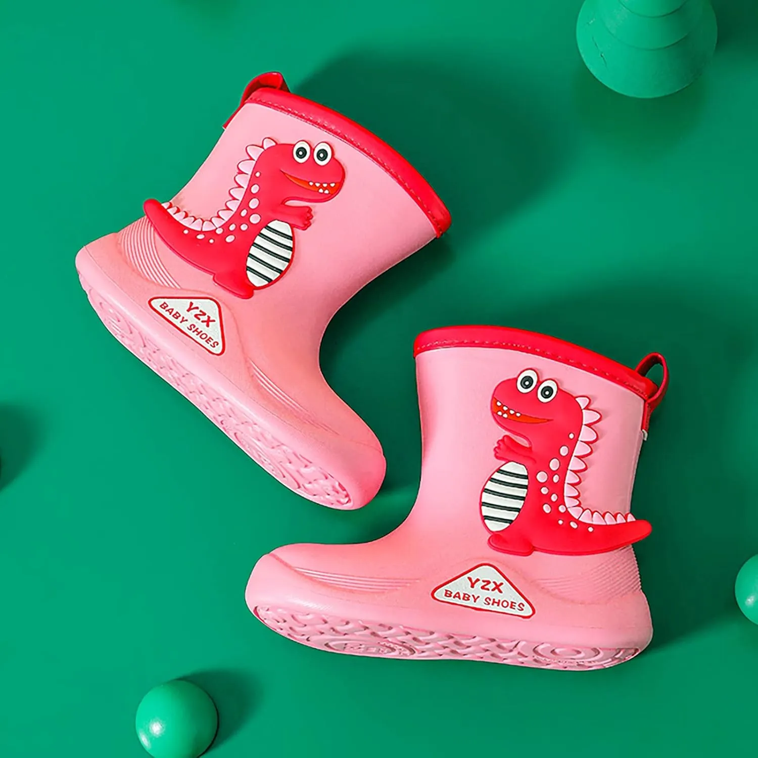 Kid's Fashion Rain Boots Elementary School Students ?aterproof ?rocodile Prints Non-slip Rain Snow Shoes