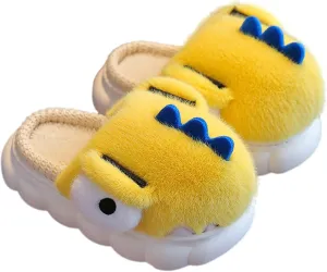 Kids Fuzzy Shoes Kids Baby Boys Girls Winter Slippers Dinosaur Non Slip Home Indoors Soccer Shoes for Toddlers Size 9
