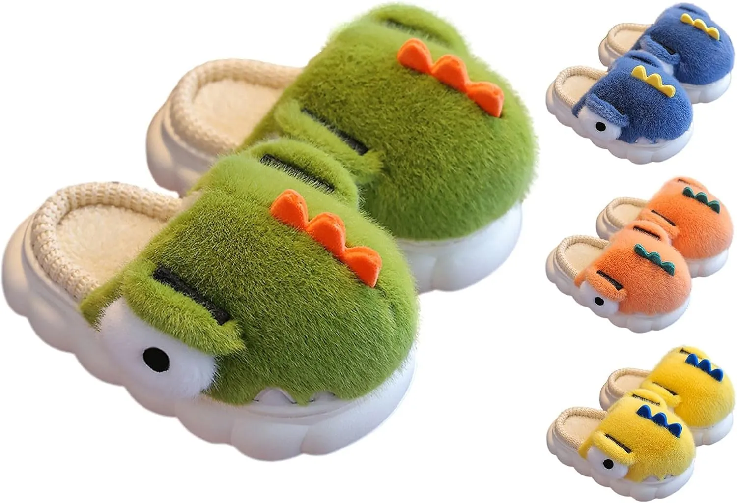 Kids Fuzzy Shoes Kids Baby Boys Girls Winter Slippers Dinosaur Non Slip Home Indoors Soccer Shoes for Toddlers Size 9