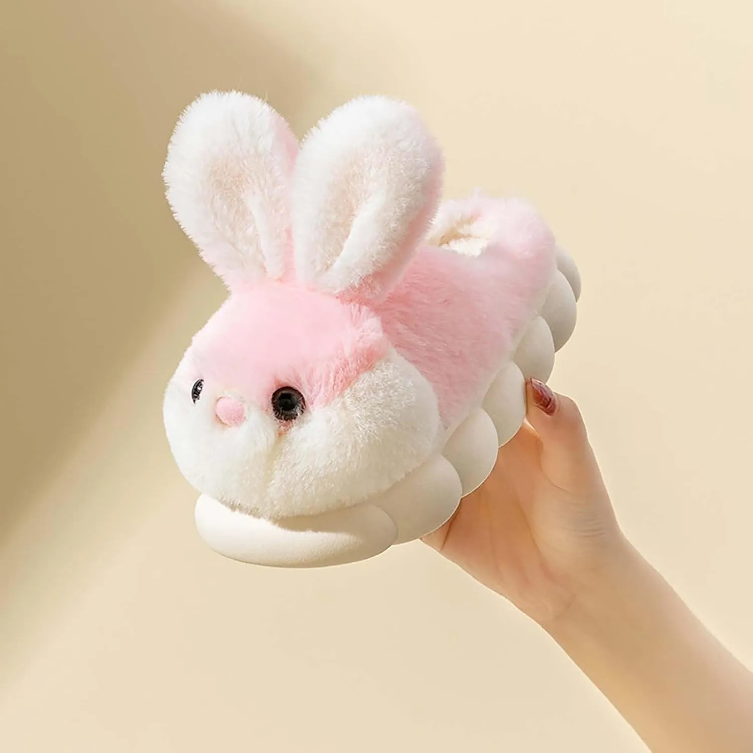 Kids Fuzzy Slippers Cute Bunny Slipper for Girls Boys Ear Plush Toddler Soft Warm Home House Cozy Anti-Slipe Shoes