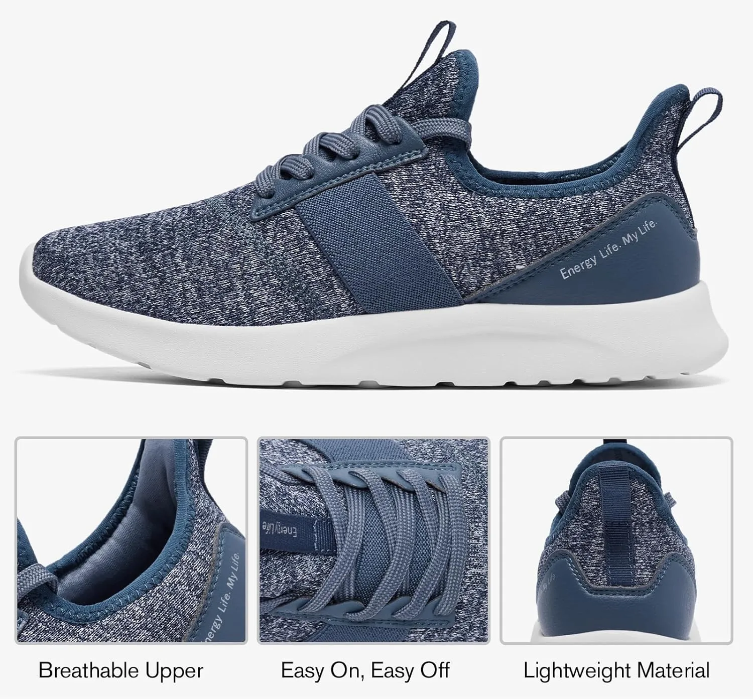 KOLILI Womens Slip On Walking Sneakers, Energycloud Comfort Walking Shoes
