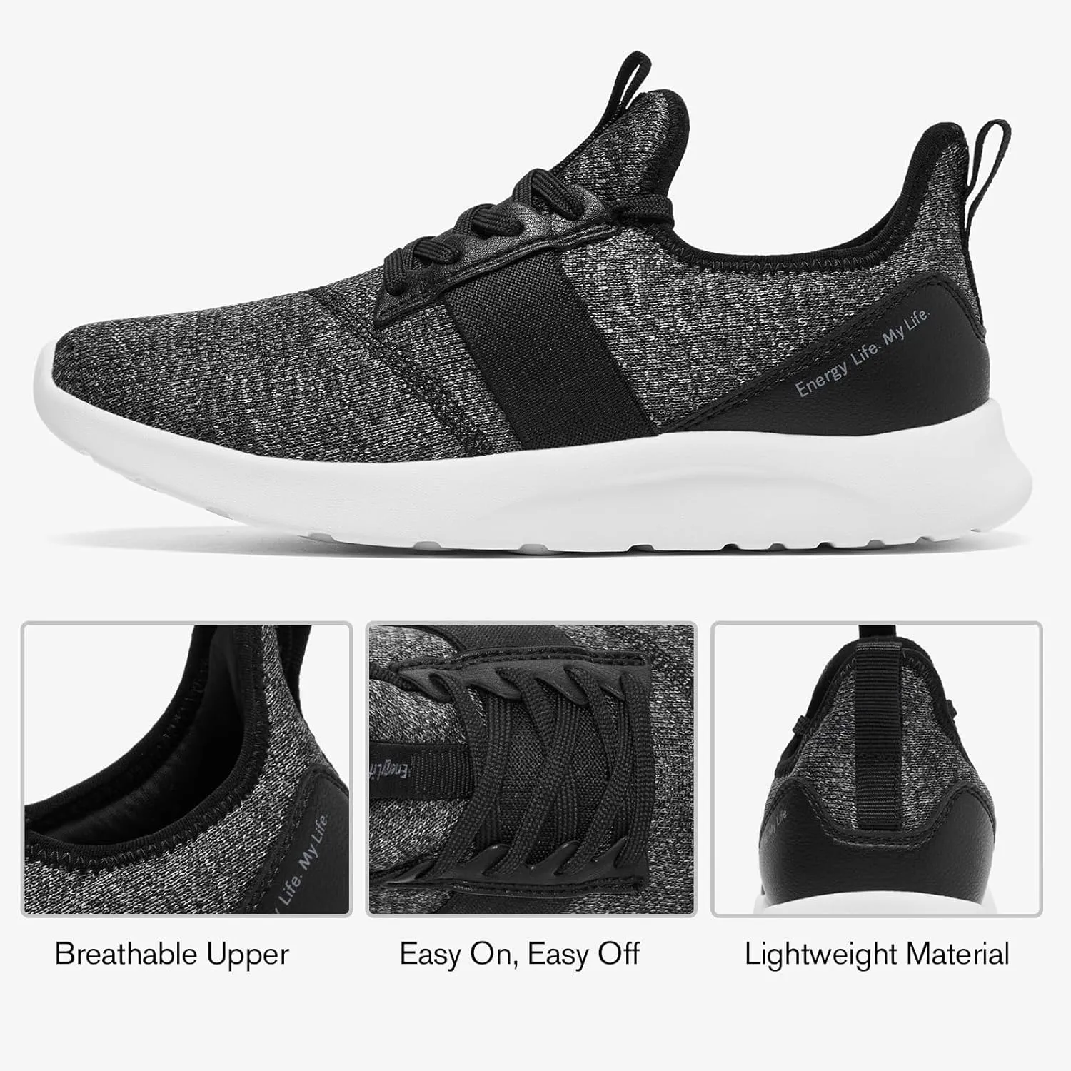 KOLILI Womens Slip On Walking Sneakers, Energycloud Comfort Walking Shoes