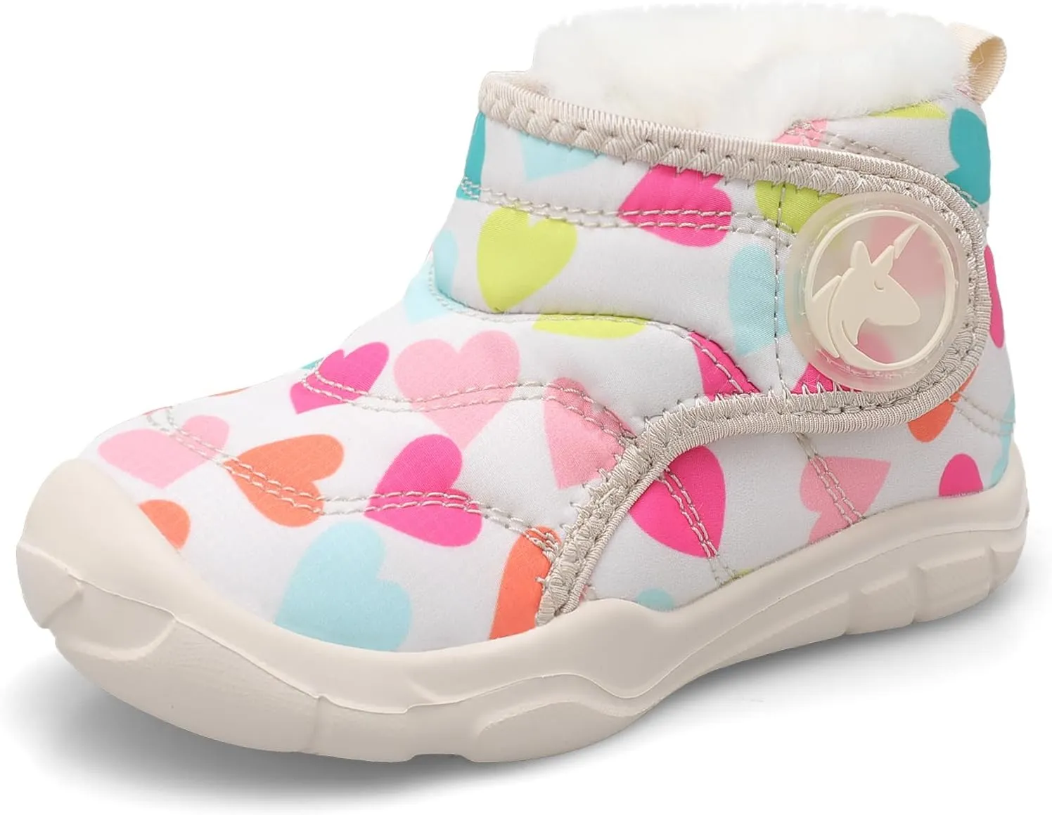 LeIsfIt Toddler Boots Girls Boys Wide Winter Boots Cozy Fleece Winter Shoes Indoor Outdoor Warm Shoes