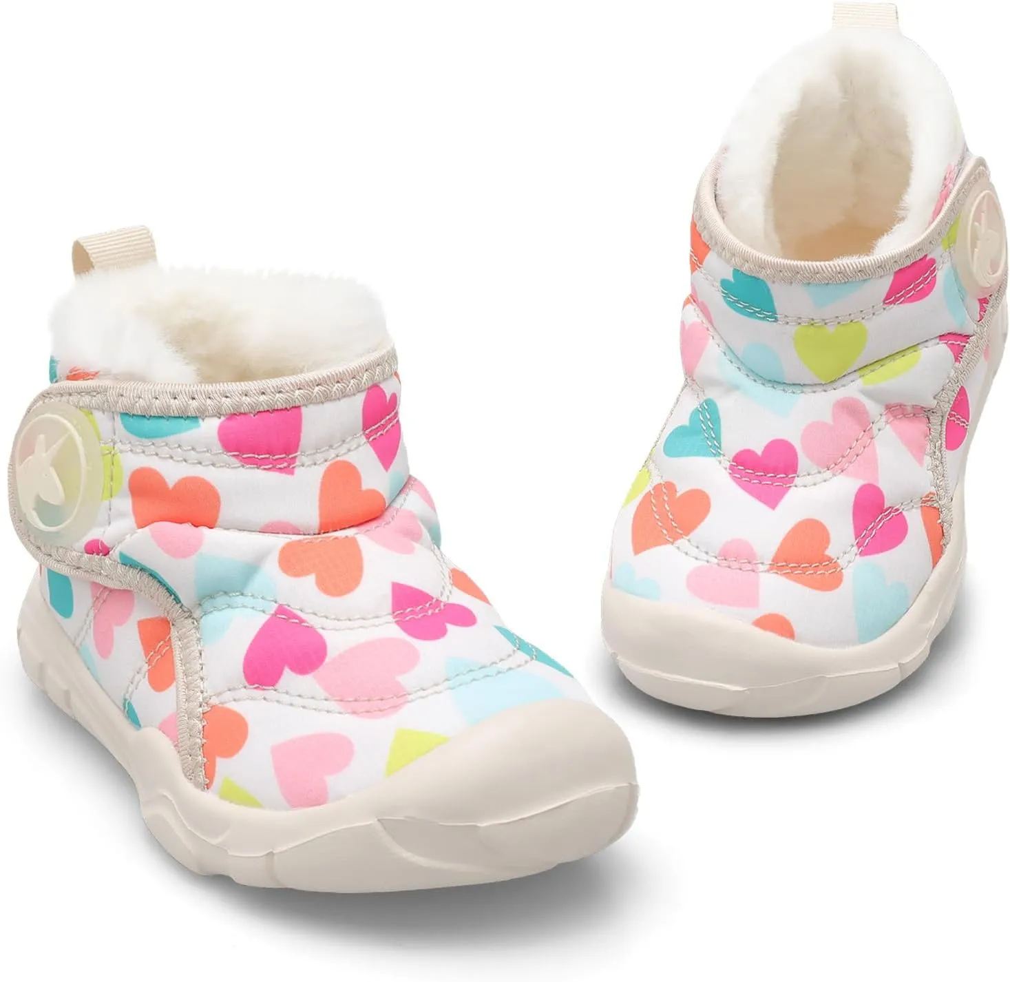 LeIsfIt Toddler Boots Girls Boys Wide Winter Boots Cozy Fleece Winter Shoes Indoor Outdoor Warm Shoes