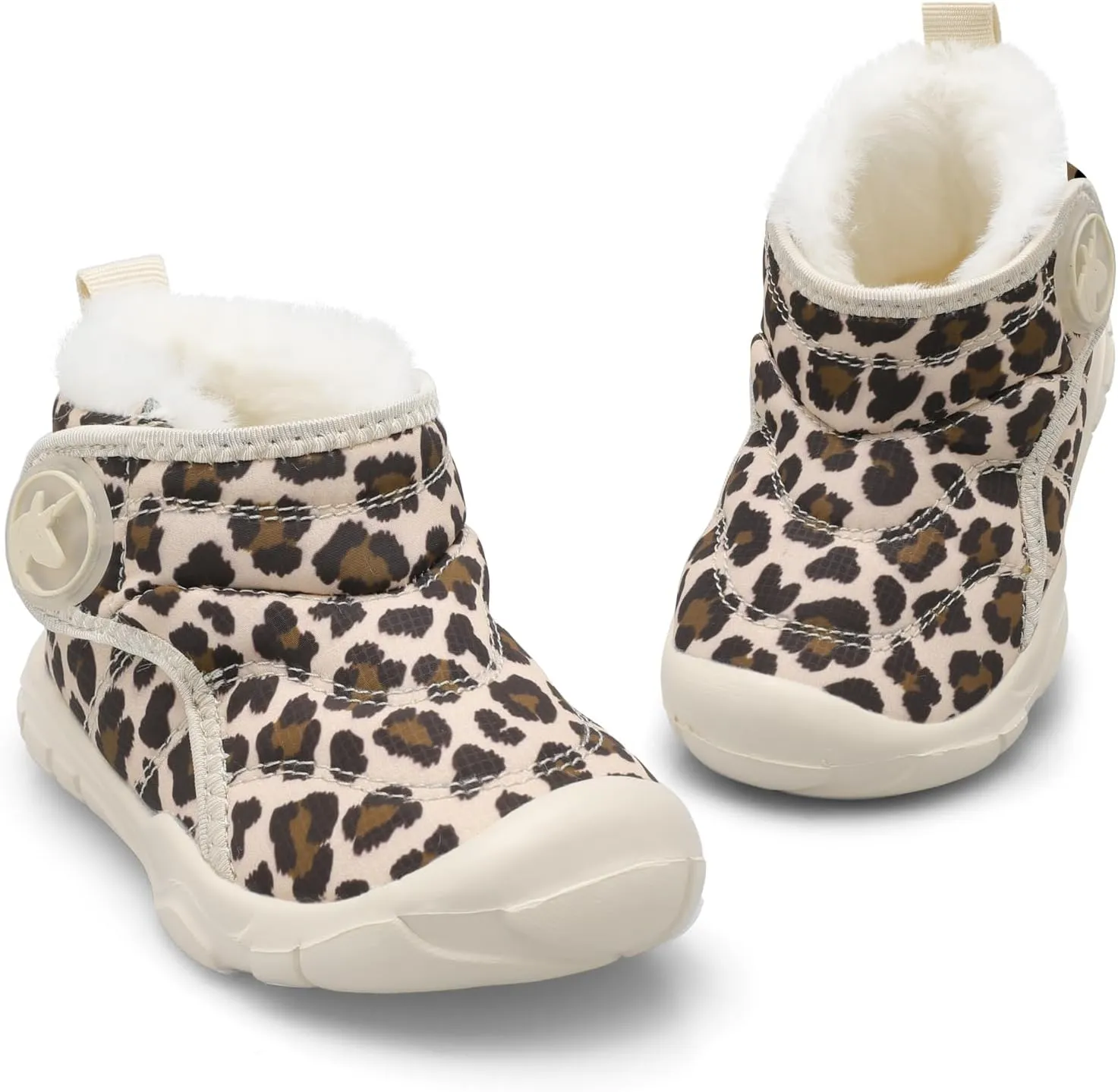 LeIsfIt Toddler Boots Girls Boys Wide Winter Boots Cozy Fleece Winter Shoes Indoor Outdoor Warm Shoes