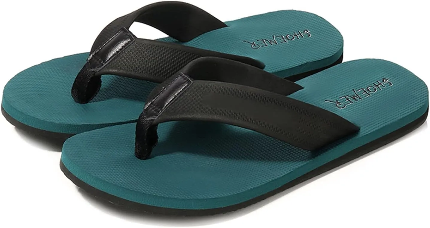 Men Fashion Flip Flops Fashion Flat Beach Sandals Soft Bottom Flat Slippers Mens Flip Flops 11 Wide
