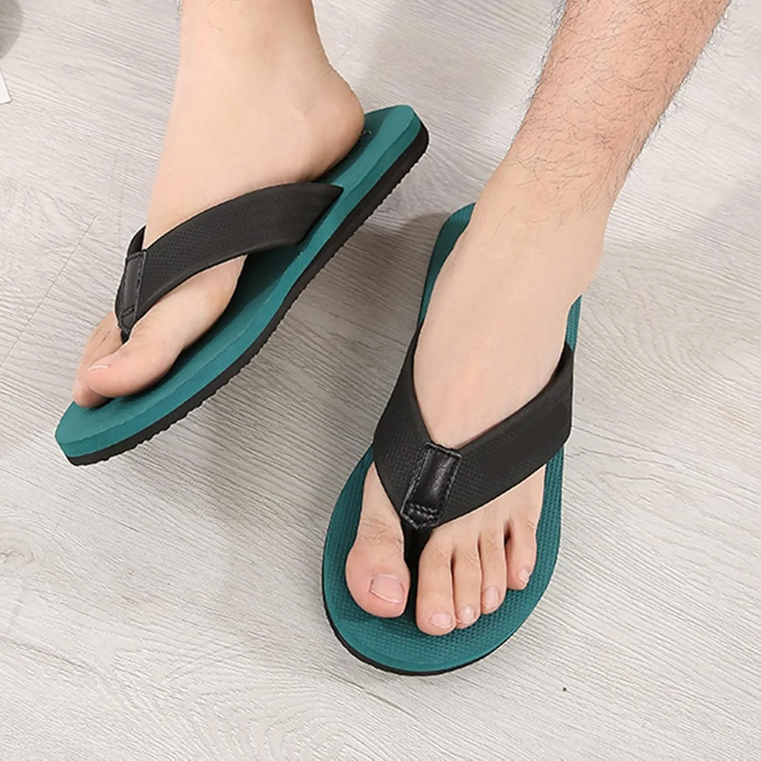 Men Fashion Flip Flops Fashion Flat Beach Sandals Soft Bottom Flat Slippers Mens Flip Flops 11 Wide