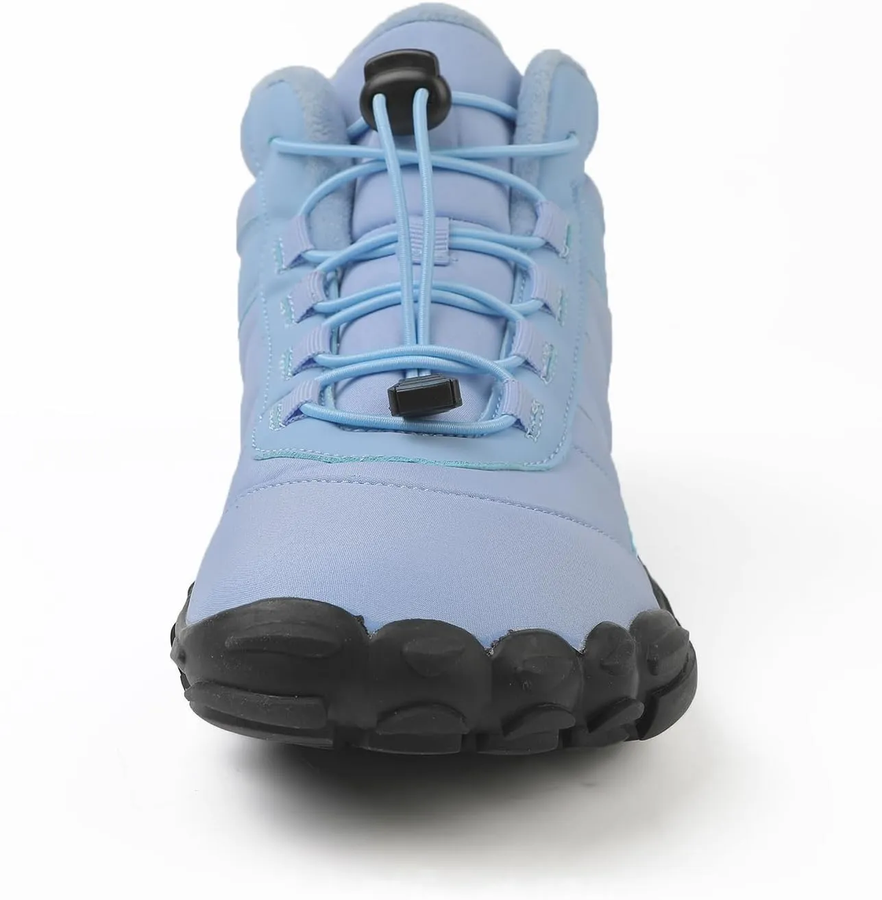 Mens and Womens Barefoot Hiking Boots | Zero Drop Warm Lined Winter Snow Boots with Wide Toe Box | Waterproof Ankle Booties with Elastic Cord Closure | Minimalist Five-Finger Sneakers for Outdoor Hiking and Walking
