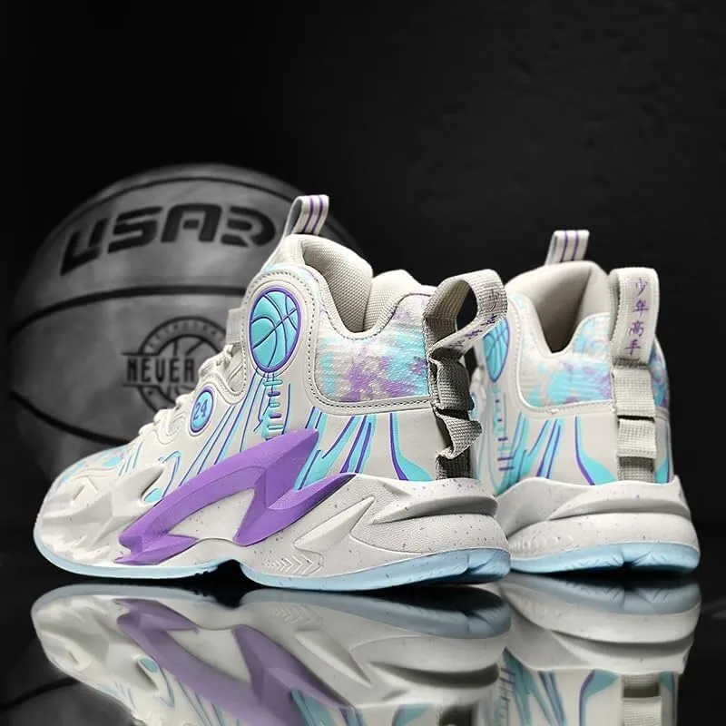 Men's Basketball Shoes Fashionable Outdoor Sports Non Slip Rubber Soled Basketball Boots