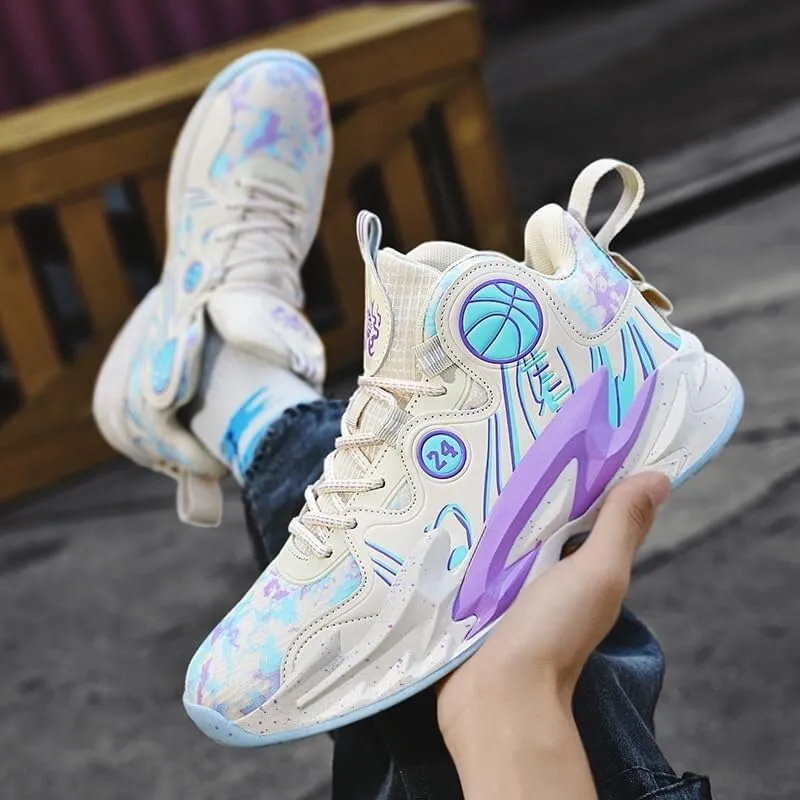 Men's Basketball Shoes Fashionable Outdoor Sports Non Slip Rubber Soled Basketball Boots