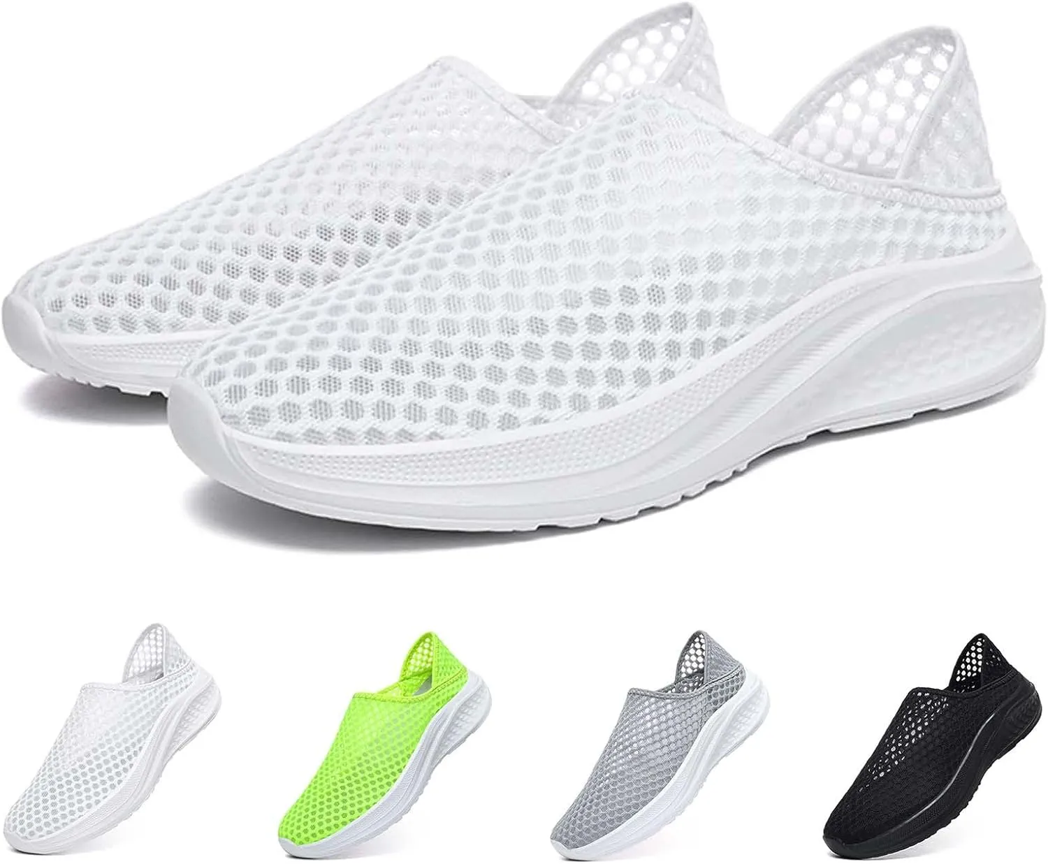 Men's Breathable Knit Sneakers Slip On Casual Shoes for Walking Running Yoga Gym Beach Comfortable Lightweight