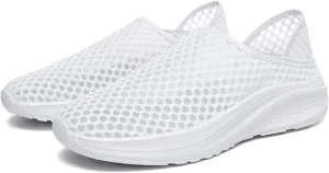 Men's Breathable Knit Sneakers Slip On Casual Shoes for Walking Running Yoga Gym Beach Comfortable Lightweight
