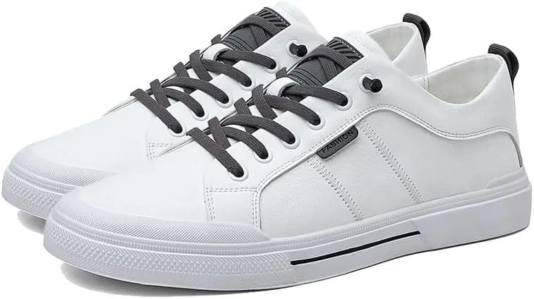 Men's Casual Dress Sneakers Leather Skate Shoes