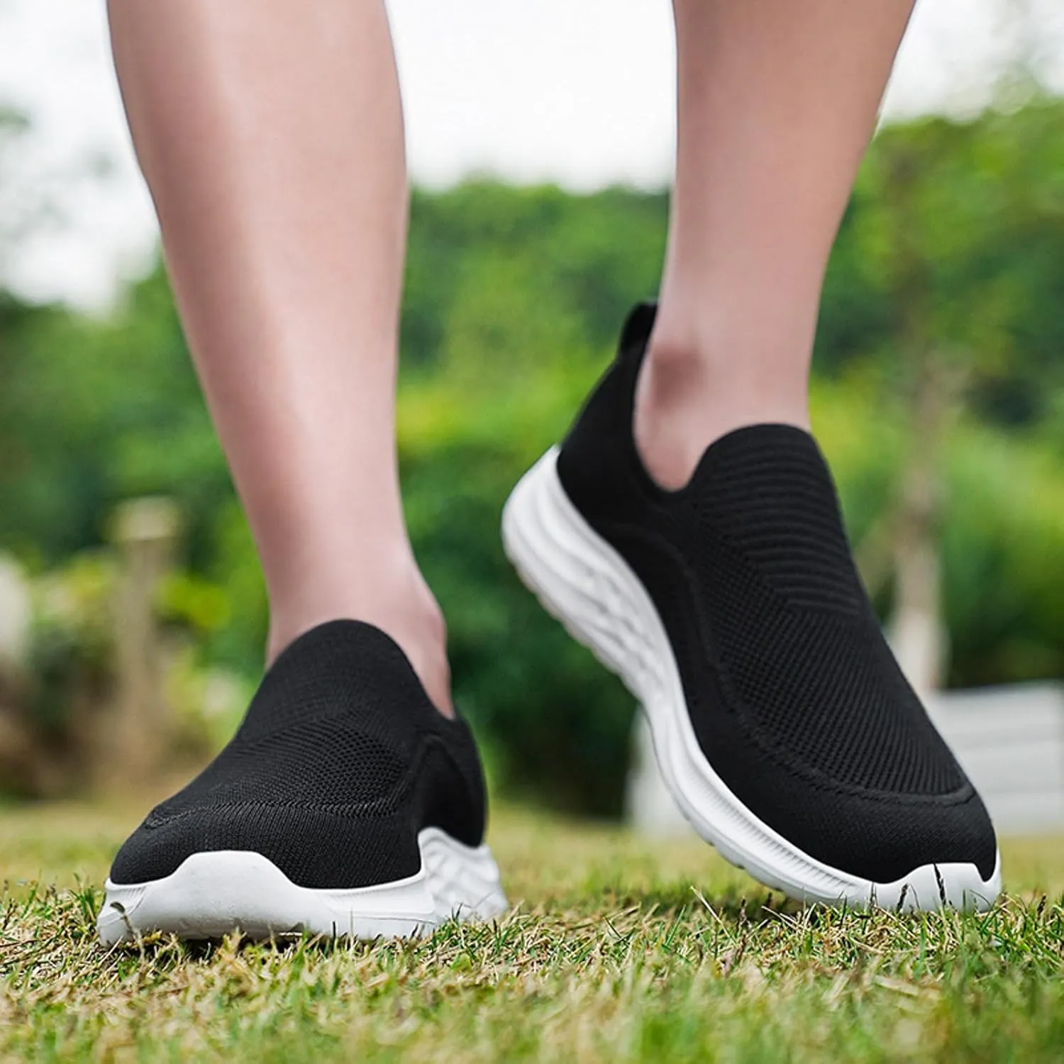 Men's Fashion Versatile Walking Shoes Comfortable Lightweight Casual Walking Shoe Soft Flat Soled Elderly Shoes