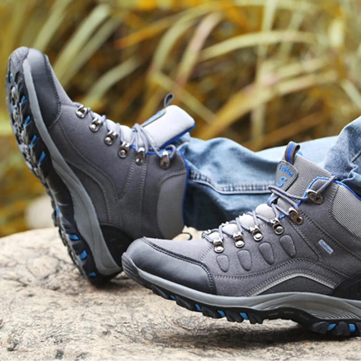 Men's Hiking Boots Ankle Boots Snow Boots Non-Slip Winter Boots Comfortable Travel Shoes Plus Size