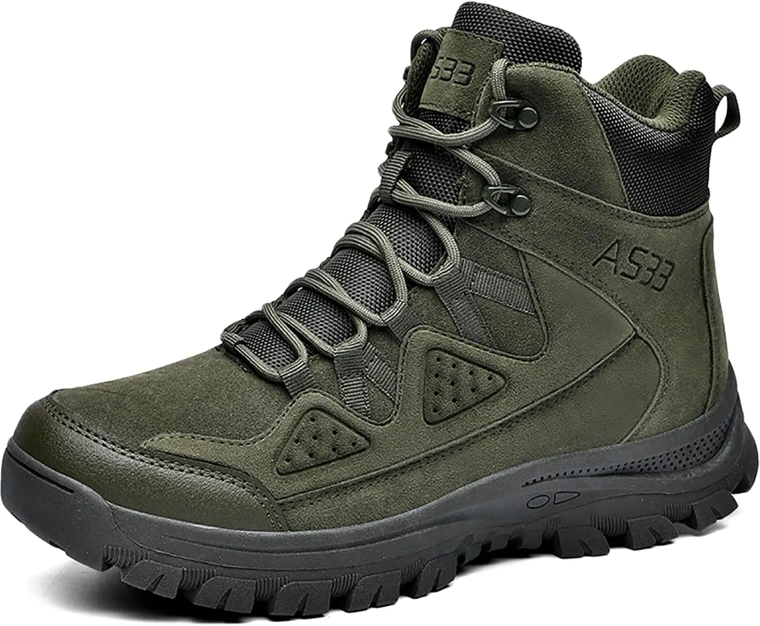 Men's Lace Up Breathable High Top Boots Waterproof Tactical Boots Military Army Outdoor Shoes For Hiking Climbing