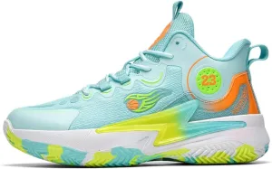 Men's Lace Up High Top Basketball Shoes Chinese Style Breathable Non Slip Outdoor Sneakers Cushioning Workout Shoes for Fitness Training Athletic