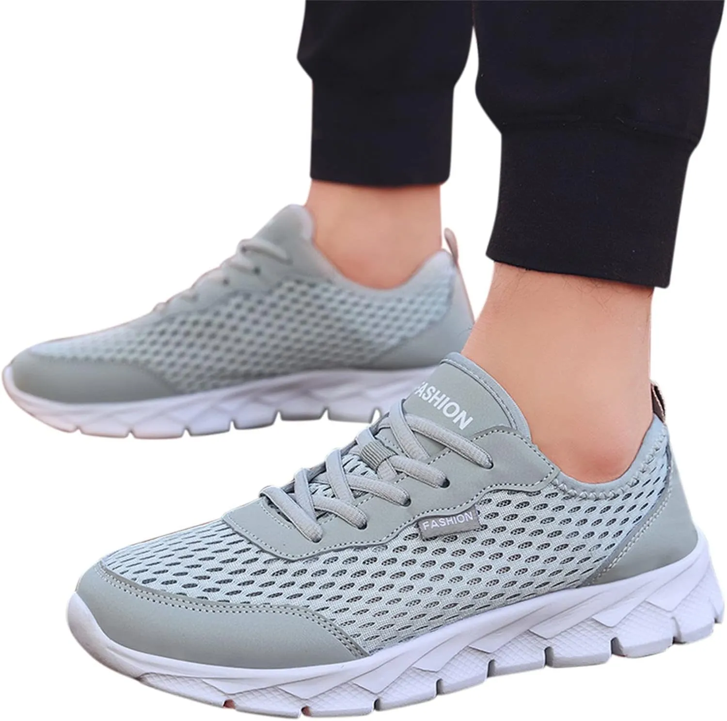 Men's Mesh Sneakers Oxfords Lace-Up Lightweight Casual Walking Sneakers Dress Shoes Fashion Walking Shoes
