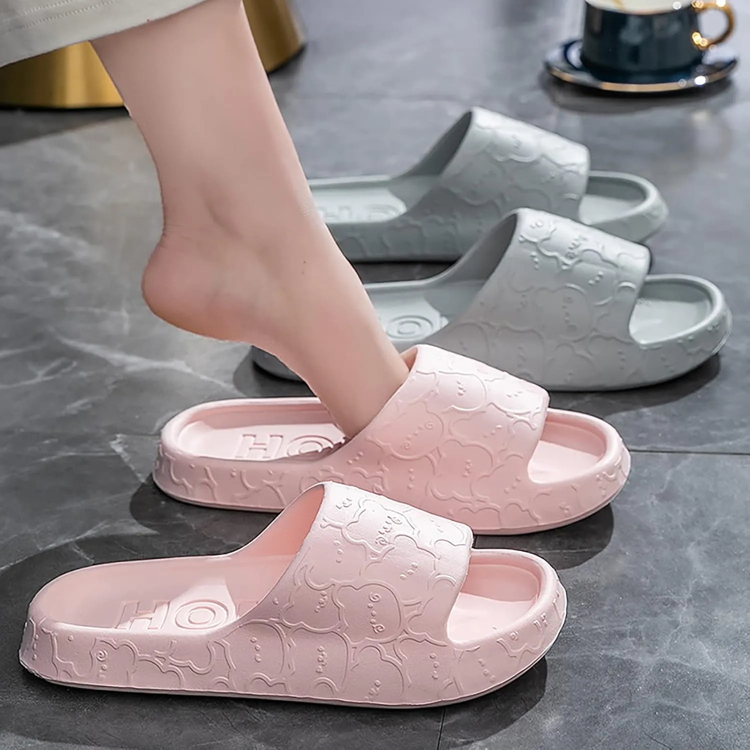 Mens Slides Womens Slides Mens Slippers Shower Shoes Women Open Toe Ultimate Comfort Non Slip Slippers