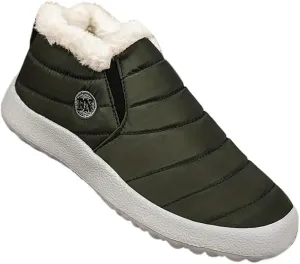 Men's Snow Boots, Warm Cozy Non-Slip Ankle Boots Plush Comfy Outdoor Hiking Shoes Lined Trekking Shoes, Winter